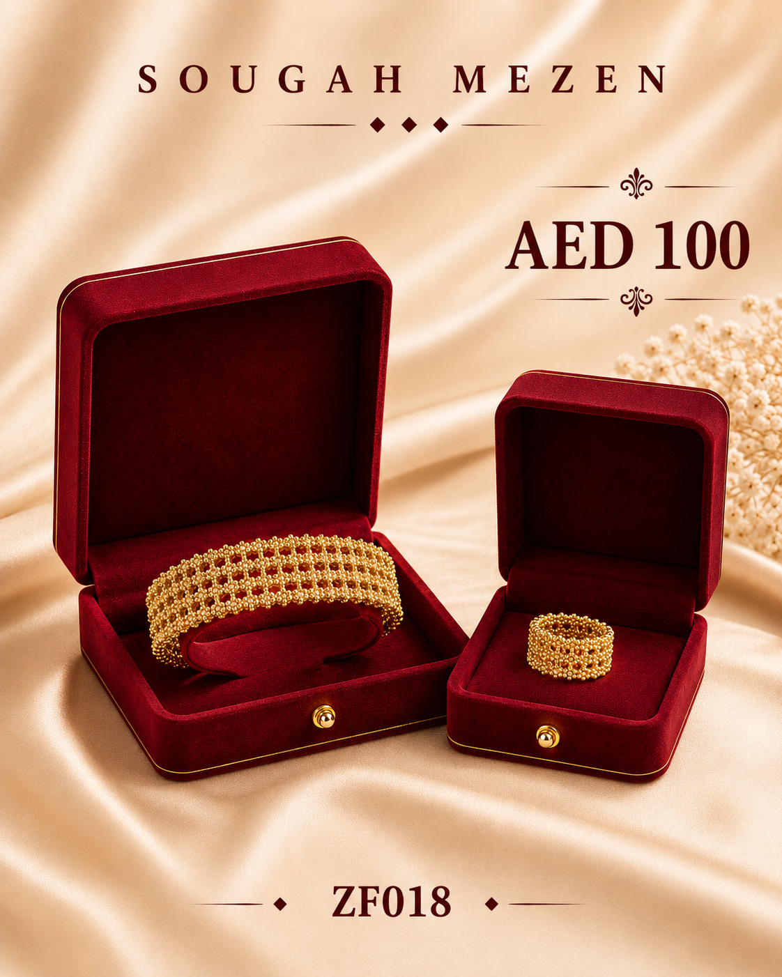 ZF018 — Beaded Bangle & Ring Set