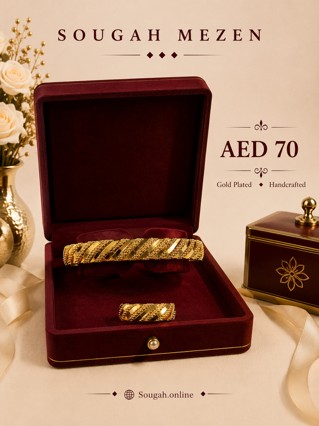 BR007 — Twisted Crystal Bangle & Ring Set