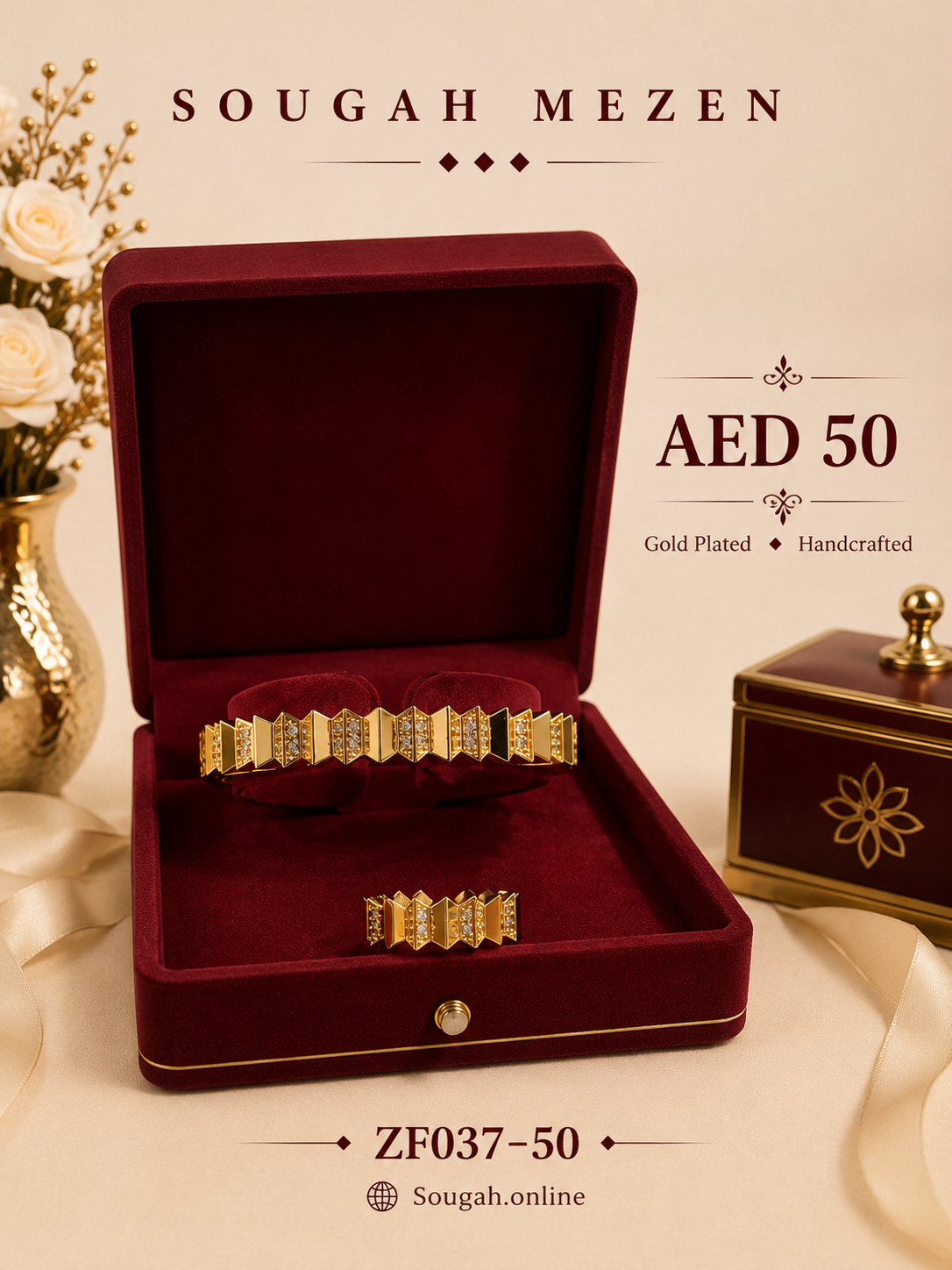 ZF037-50 — Crystal Bangles Set